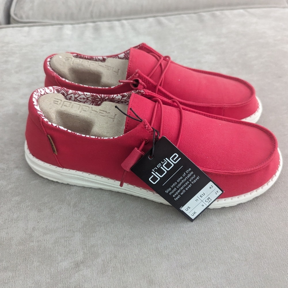 Hey Dude Red Wendy Shoes